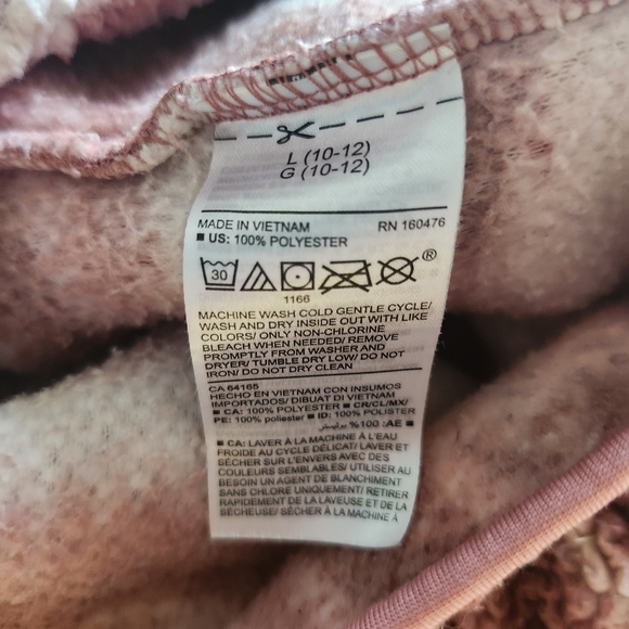 Old Navy Girls Sz 10 Sherpa Half Zip Hoodie Pullover Jacket Cozy Warm Fleece - Picture 7 of 9